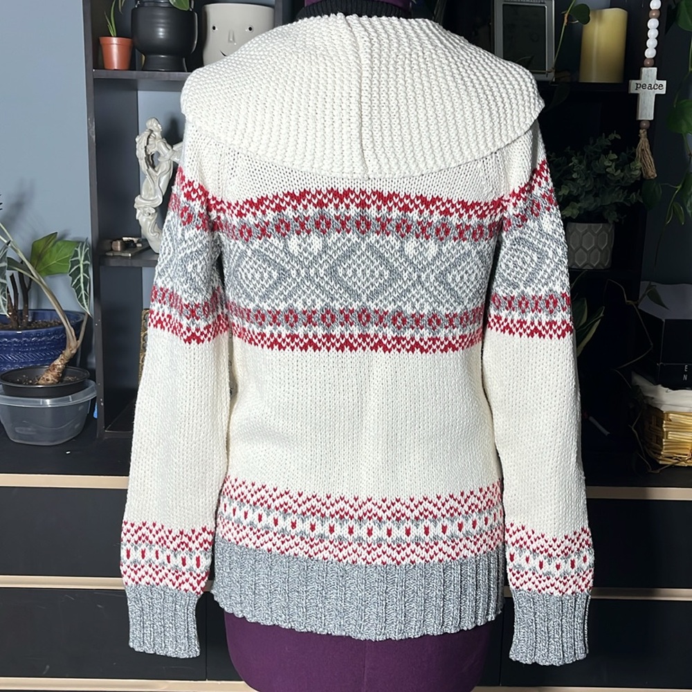 Cotton Country Women's Zip Up Knit Sweater - Picture 4 of 8